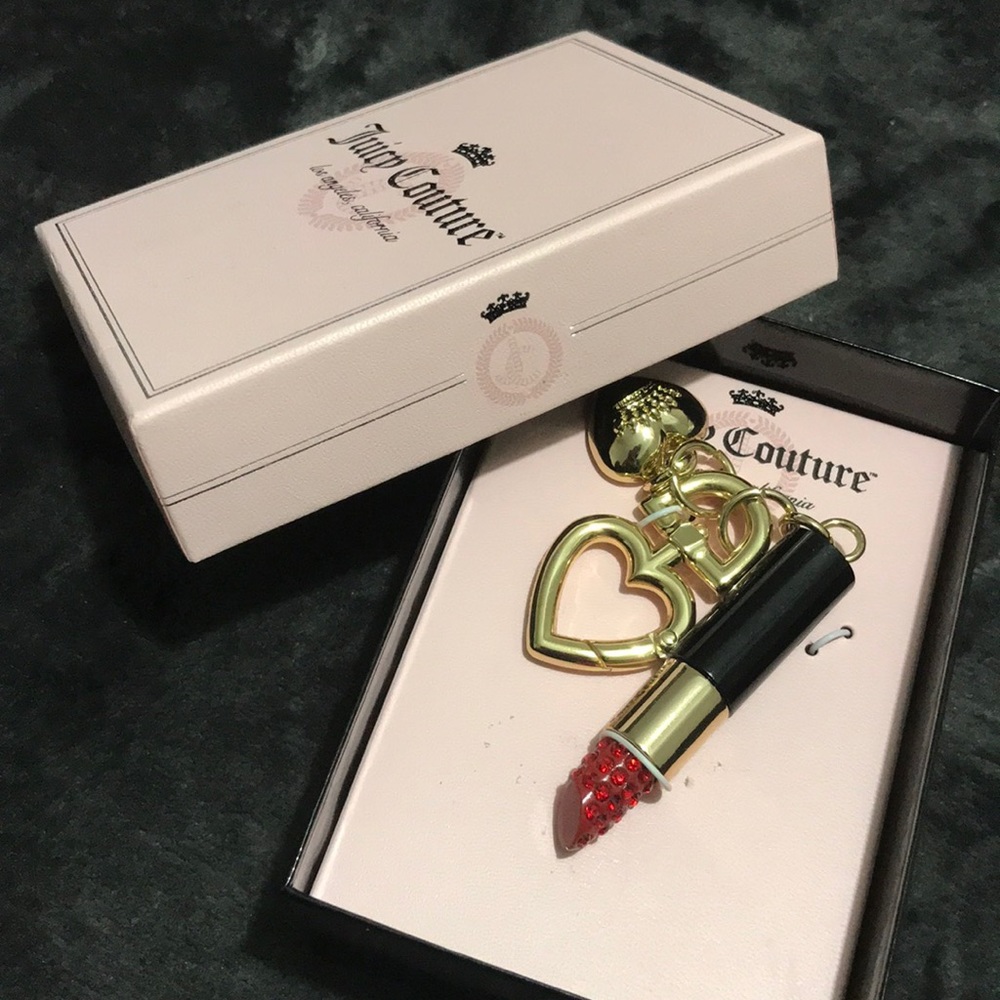 Juicy couture lipstick key ring